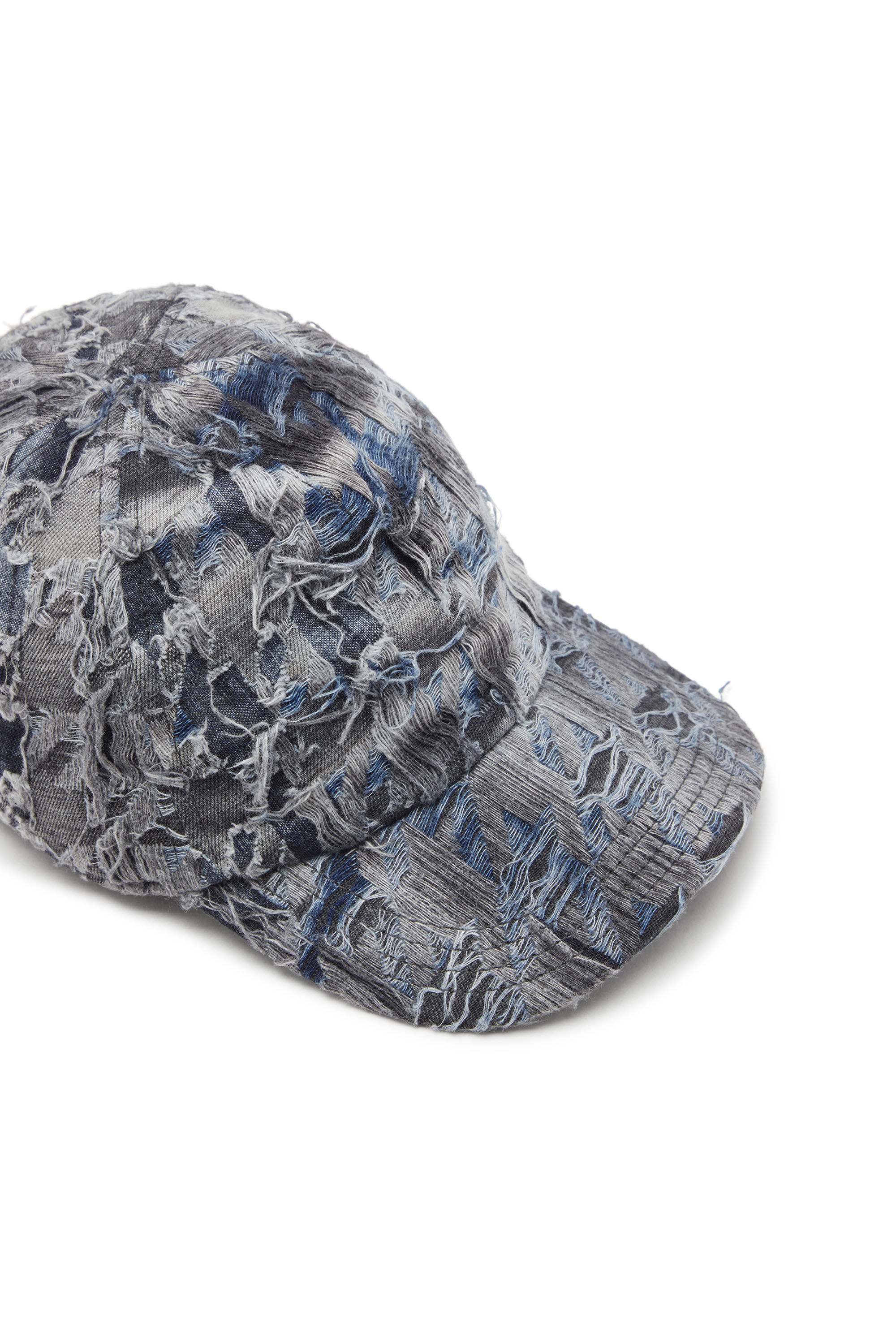 C-PIED Baseball cap in destroyed denim｜ブルー｜メンズ｜DIESEL