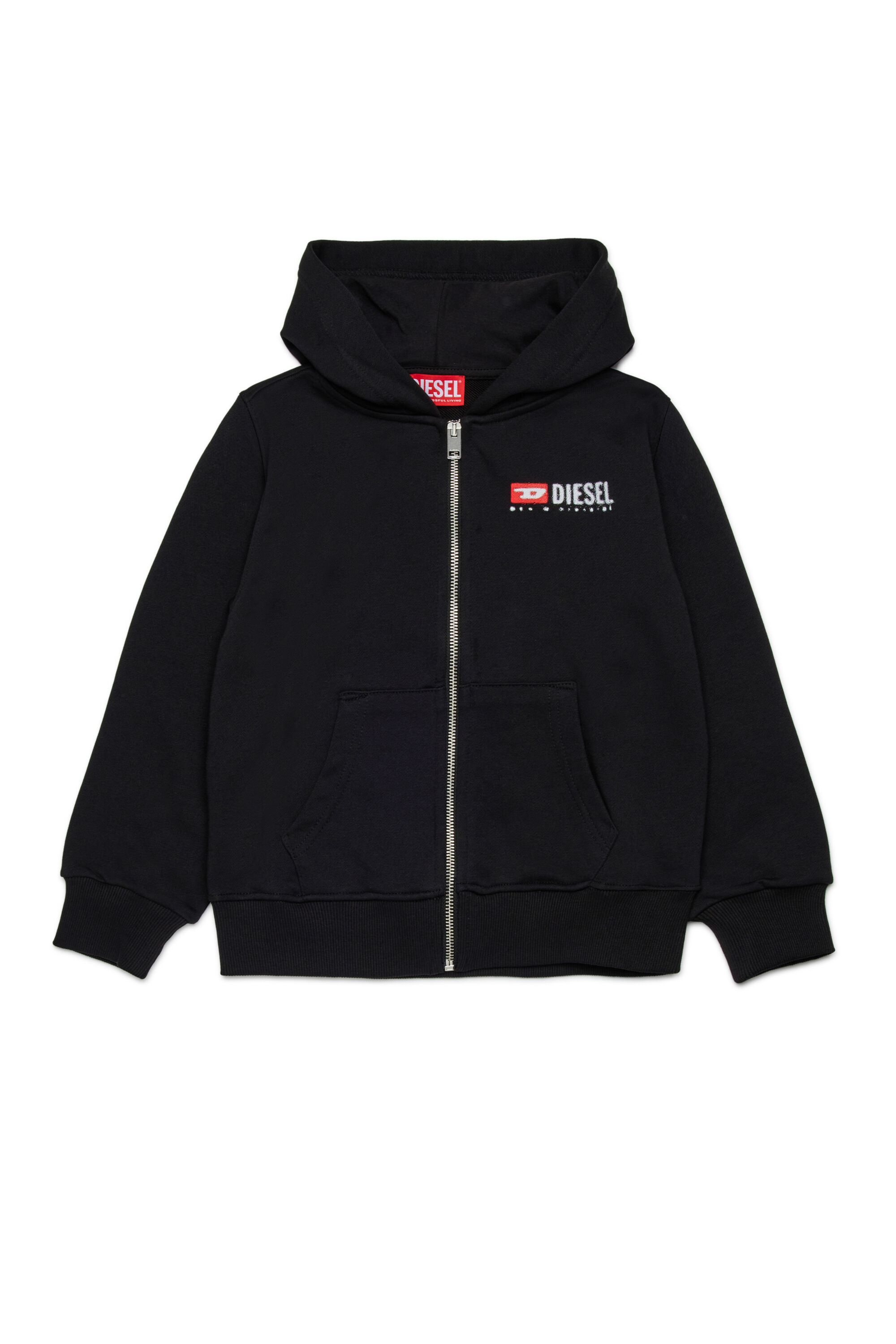 SDROPSHOODZ OVER ジップアップパーカー｜ブラック｜ボーイズ｜DIESEL
