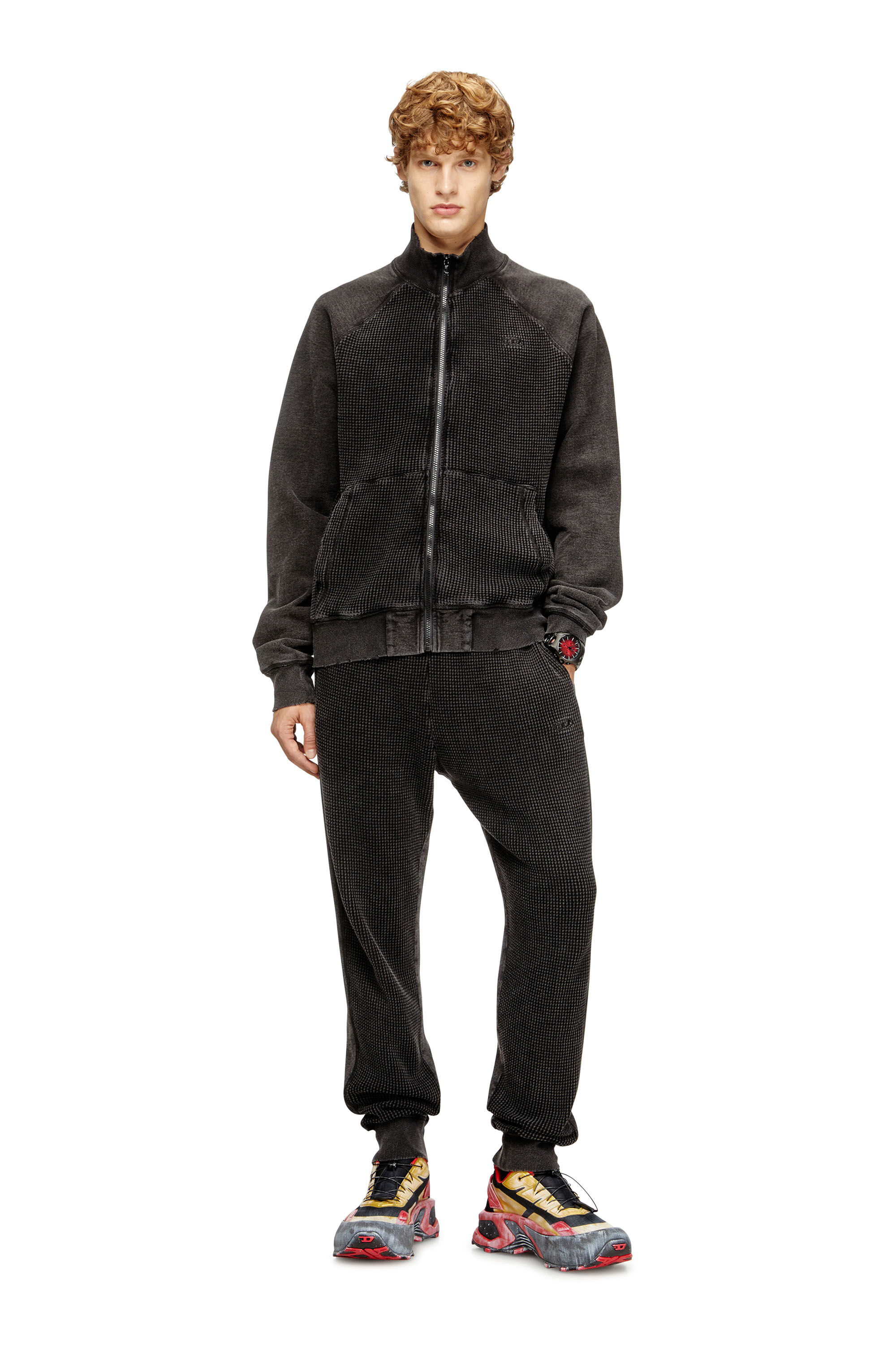 S-WAFY-ZIP-RAG ジップアップジャケット｜グレー｜メンズ｜DIESEL