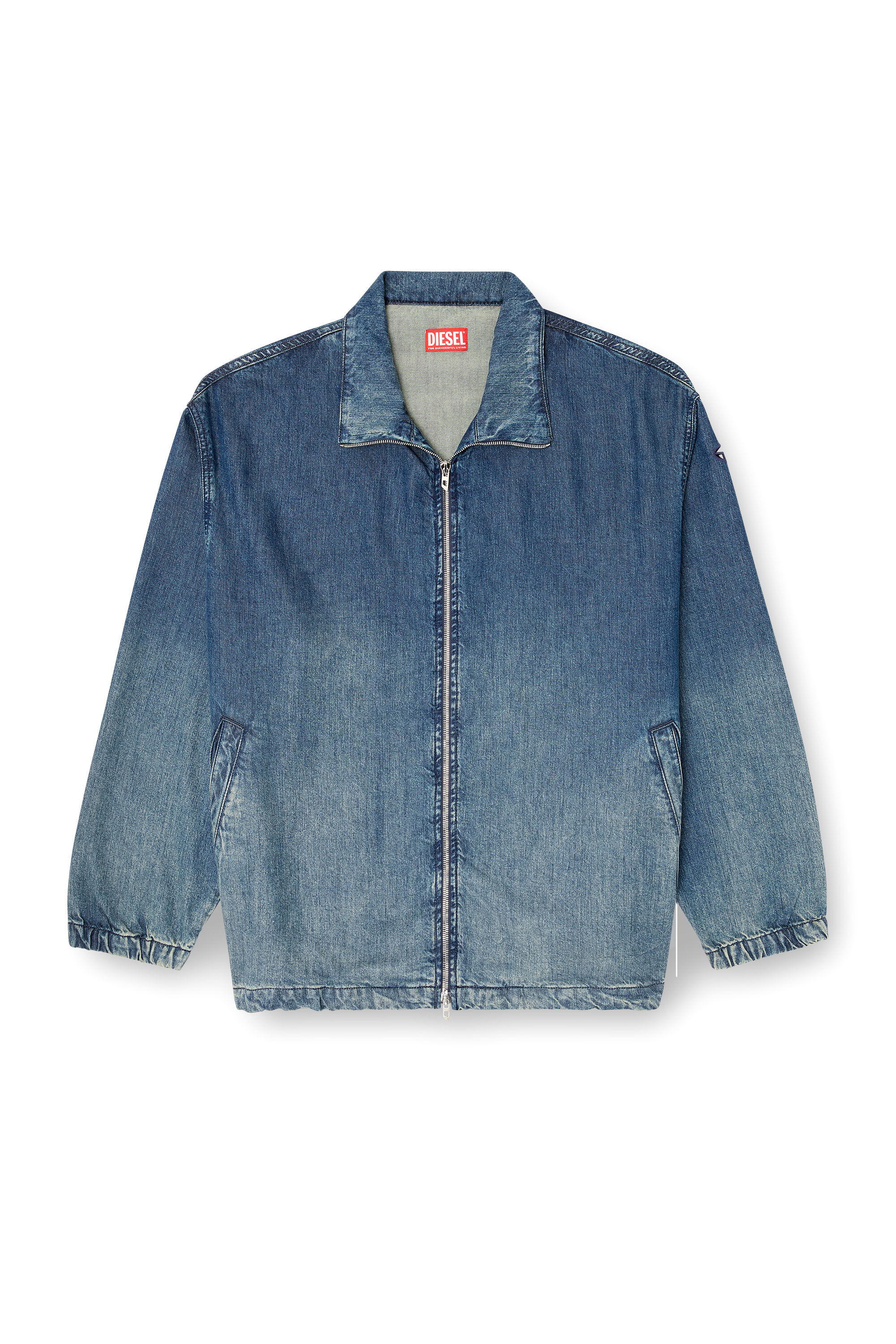 D-KRAP-S6 Zipped jacket in fluid denim｜ブルー｜メンズ｜DIESEL