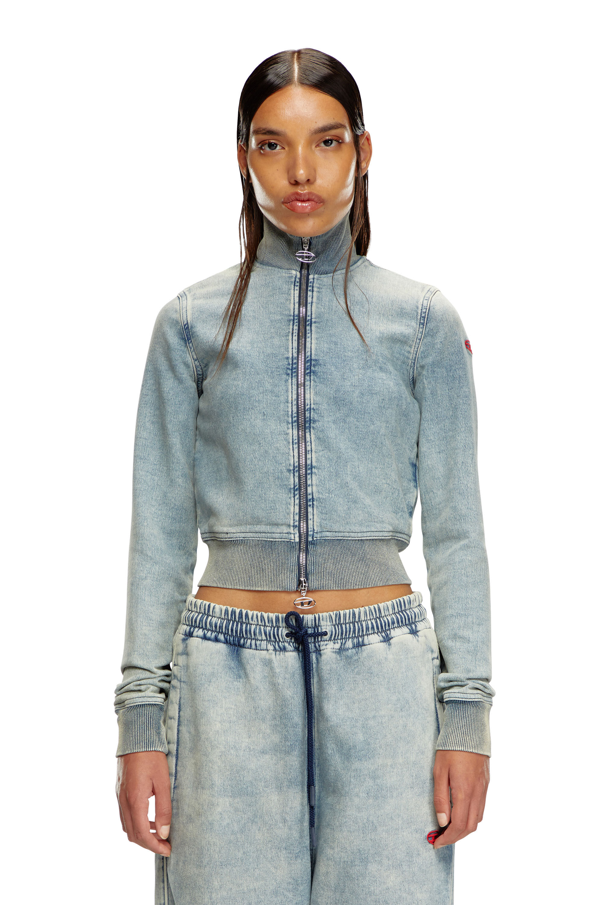 D-EMY TRACK Zip sweatshirt in Track Denim｜ブルー｜ウィメンズ｜DIESEL