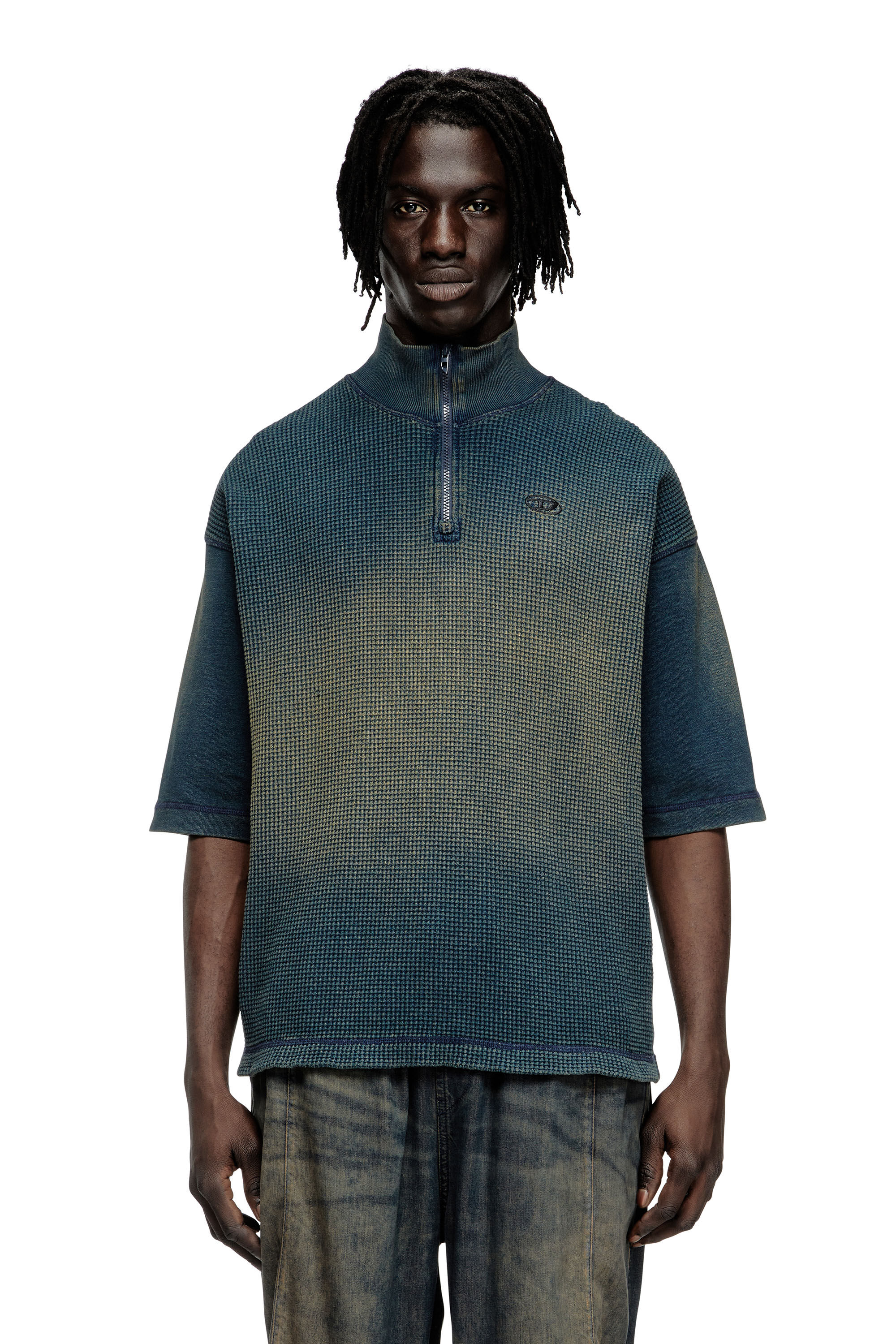 S-WAFYCOL-NEW プルオーバースウェット｜ブルー｜メンズ｜DIESEL