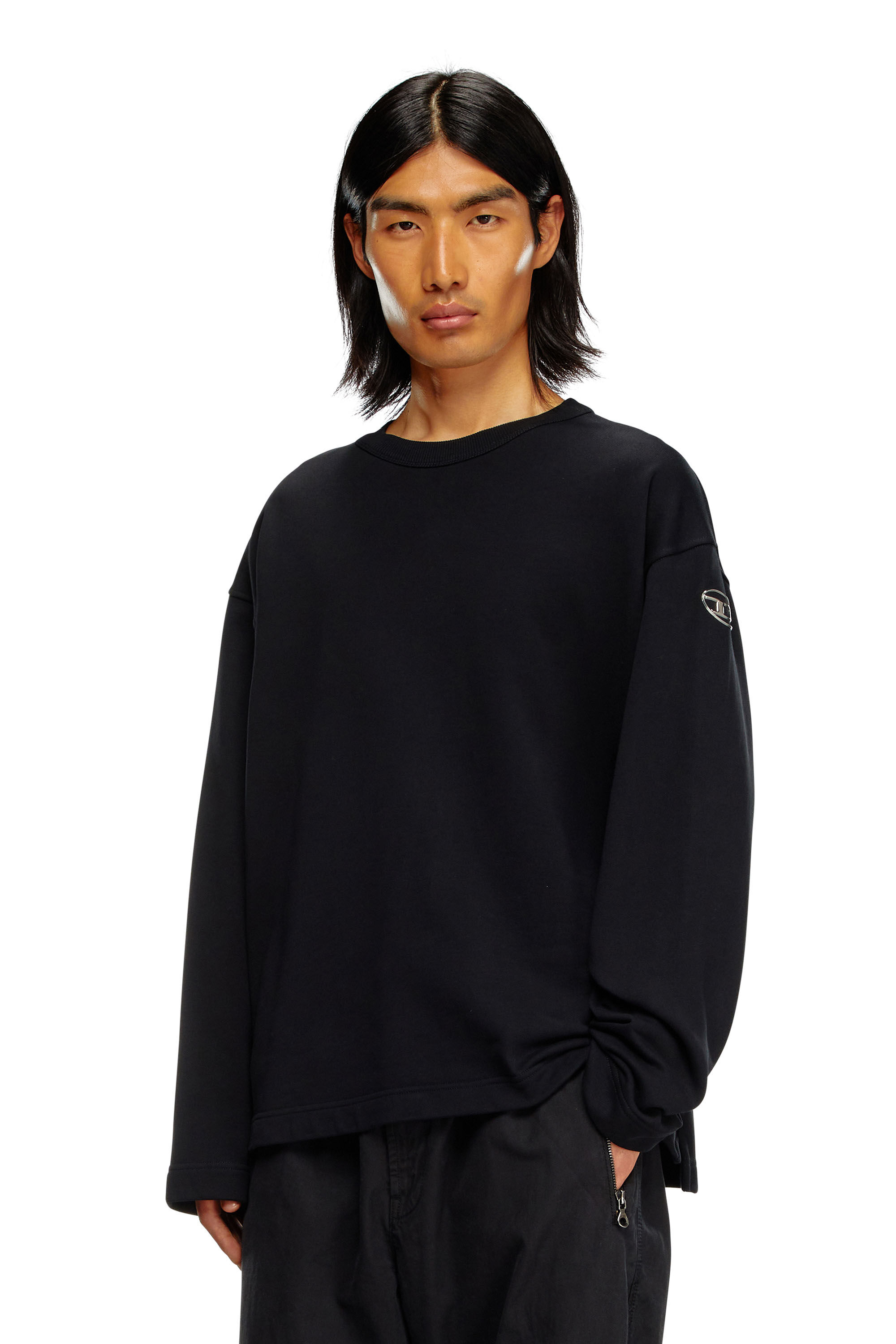 S-MACSIS-OD スウェットプルオーバー｜ブラック｜メンズ｜DIESEL