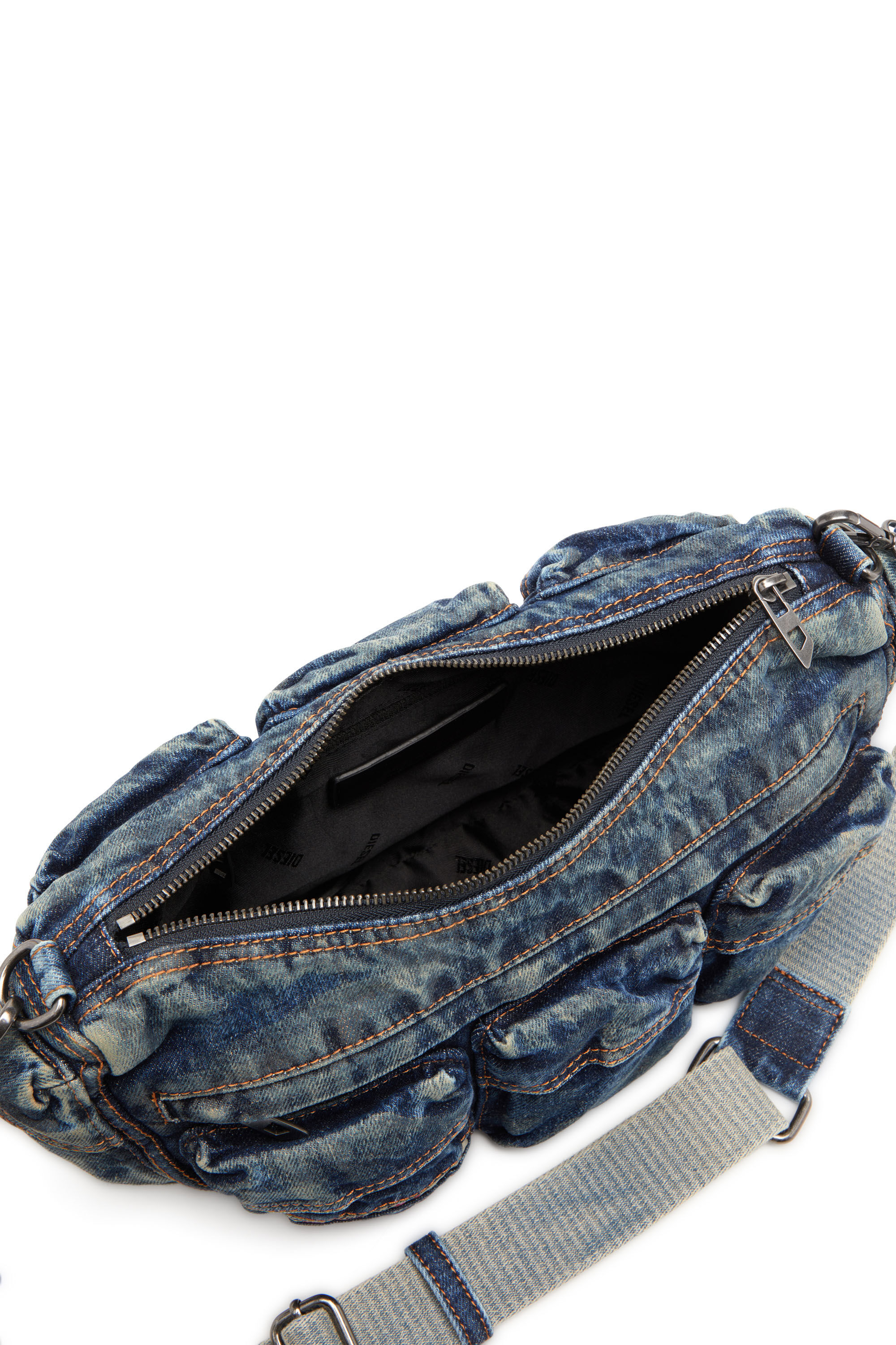 Diesel バッグ Travel 3000 Shoulder Bag X デニム マルチポケット