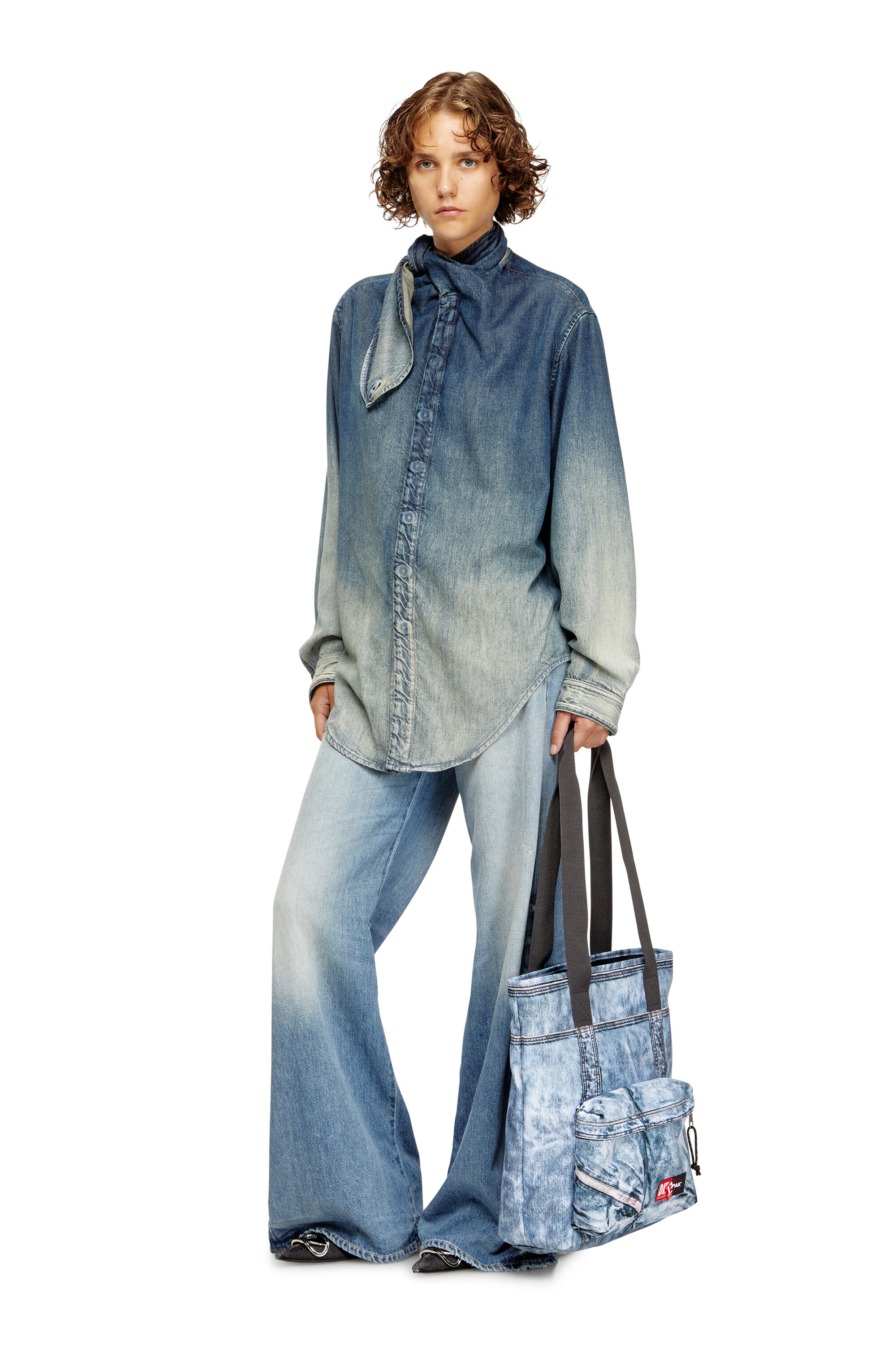 DIESEL TOTE トートバッグ｜ブルー｜ウィメンズ｜DIESEL