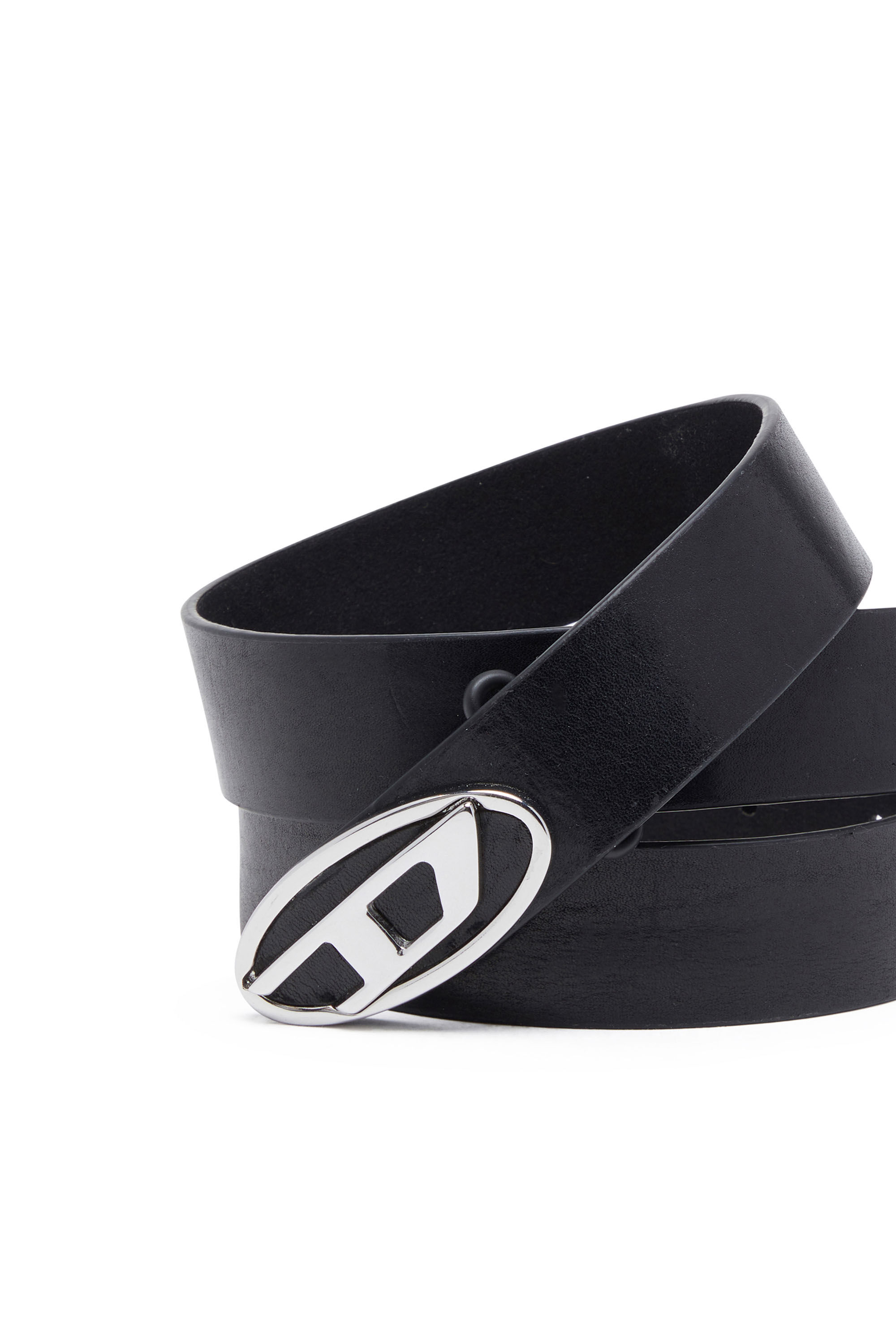 B-1DR-LAYER 2.9cm leather belt with oval d logo｜ブラック｜メンズ