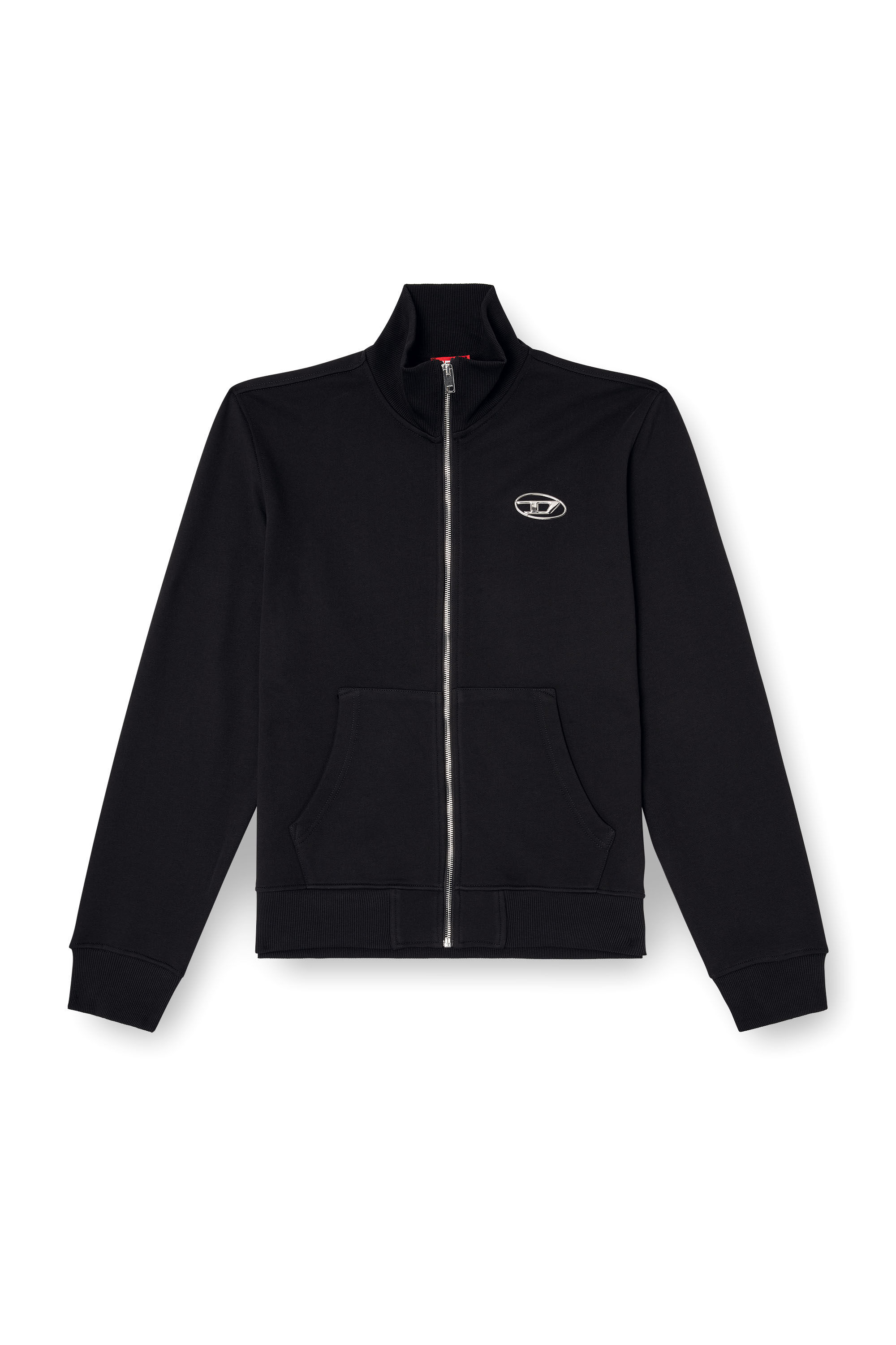 S-GINNI-ZIP-OD ジップアップスウェット｜ブラック｜メンズ｜DIESEL