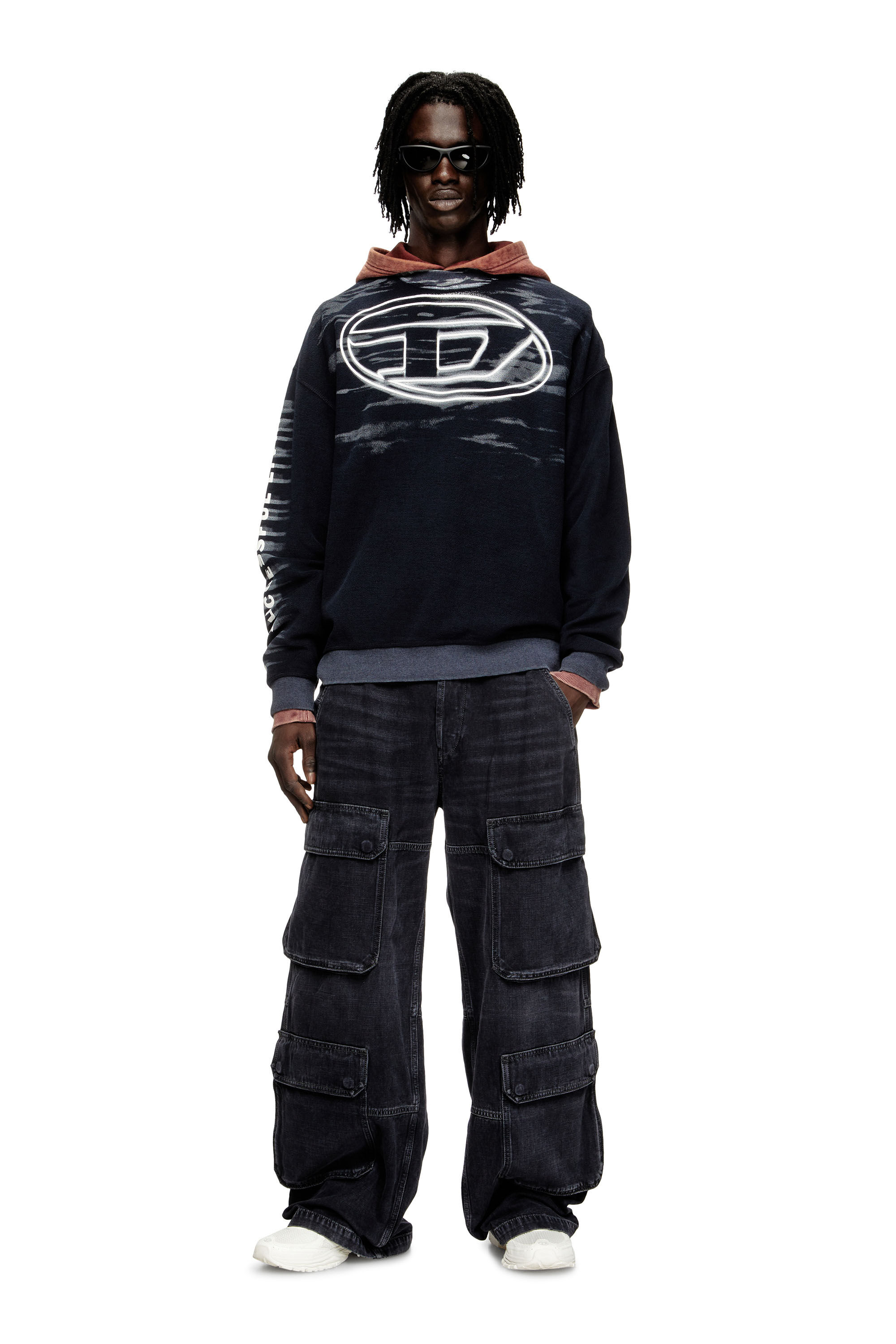 S-BOXT-T1 プルオーバースウェット｜ブルー｜メンズ｜DIESEL