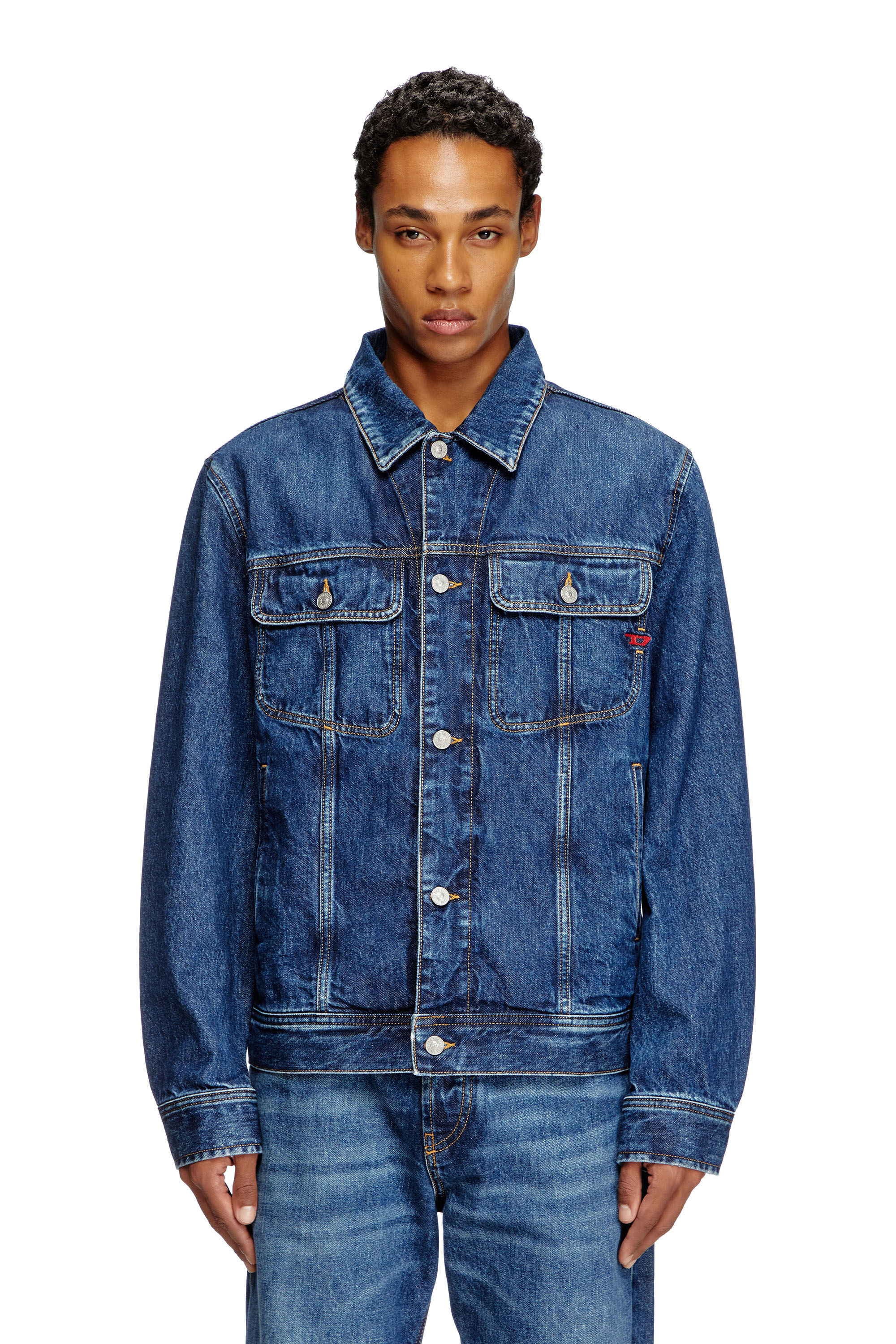 D-BARCY Regular-fit trucker jacket｜ブルー｜メンズ｜DIESEL
