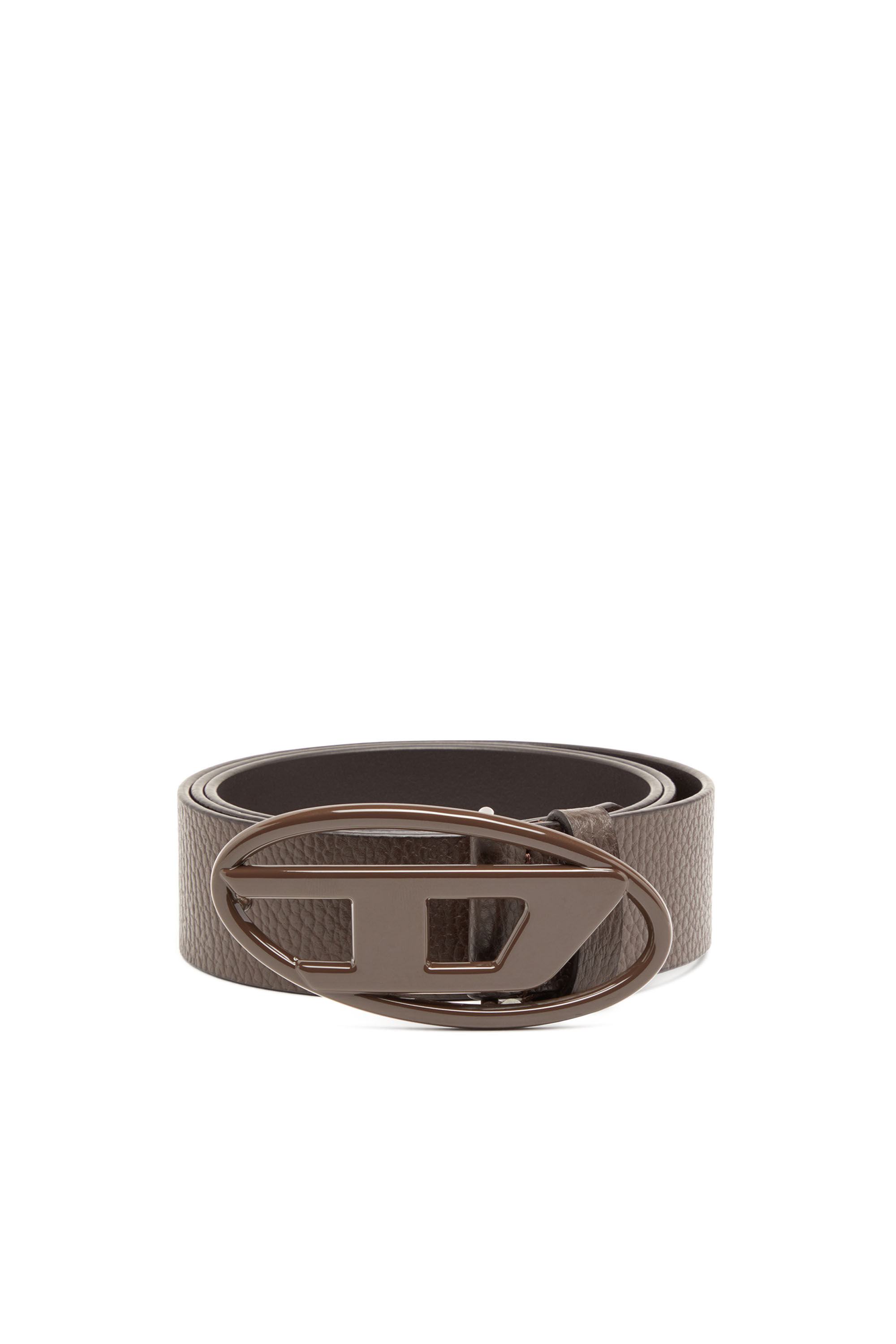 B-1DR 4cm Leather belt with matte buckle｜ブラウン｜ウィメンズ｜DIESEL