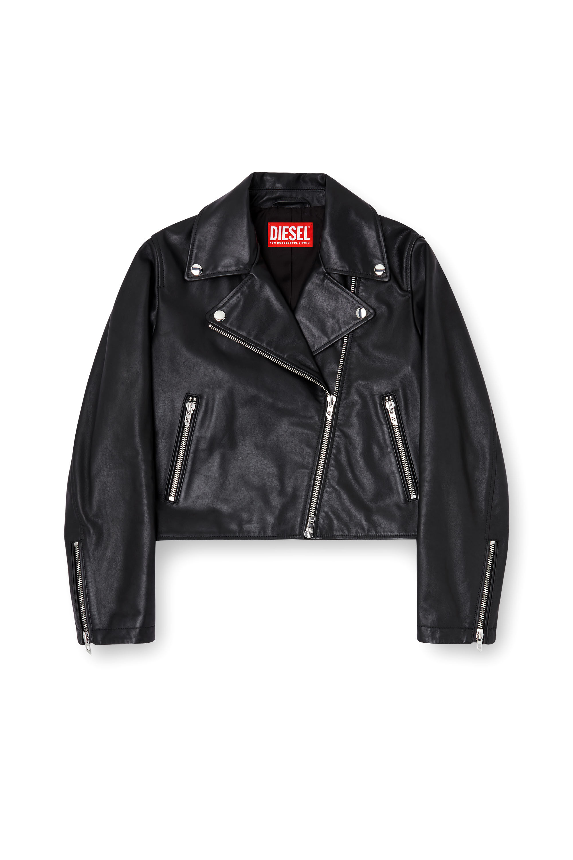 L-UNATIC ライダースジャケット｜ブラック｜ウィメンズ｜DIESEL