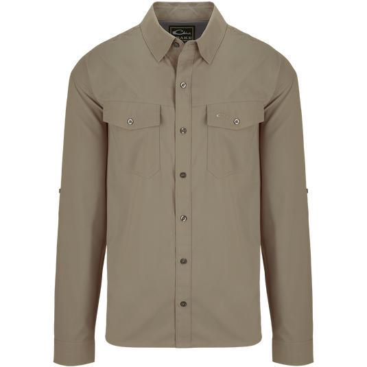 Drake Waterfowl Travelers Dobby Long Sleeve Shirt