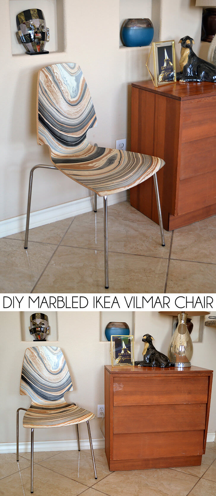 DIY Marbled IKEA Vilmar Chair ⋆ Dream a Little Bigger