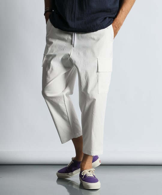 ライトポンチ ジャージ素材 クロップドカーゴパンツ ｜The DUFFER of