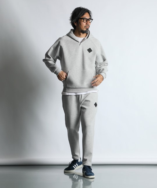 BLACK LABEL〕：セットアップ ダンボールニット テーパードパンツ