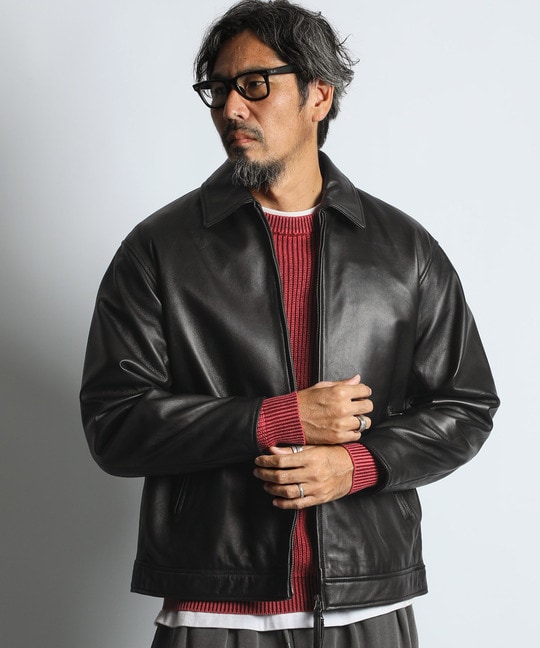 シープスキンレザー シングルライダース ジャケット ｜The DUFFER of