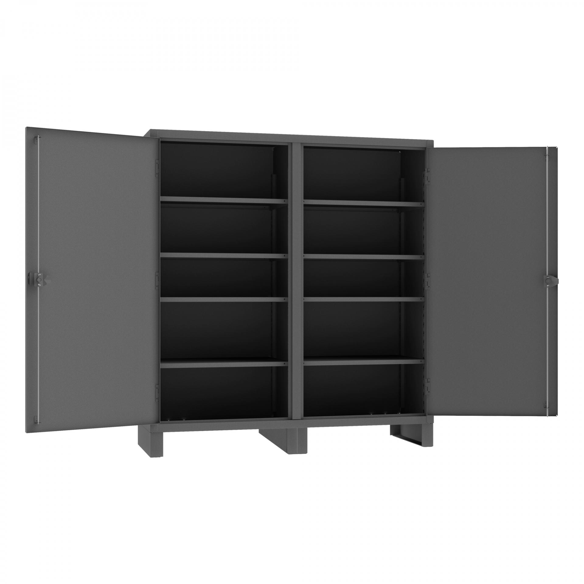 Double Shift Cabinet, 12 Gauge, 8 Adjustable Shelves, 72 x 24 x 78
