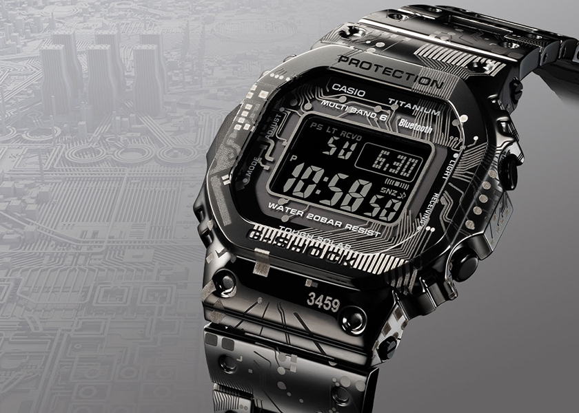 全身を搭載モジュール柄で飾ったフルメタルG-SHOCKが登場！｜雑誌Begin