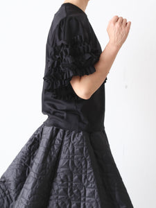 noir kei ninomiya 綿ポンチTシャツ(フリル袖) [3P-T013-051] – CREER