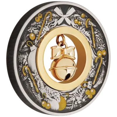 2 oz Silbermünze - Jingle Bell - mit vergoldeter Glocke - 2022 kaufen