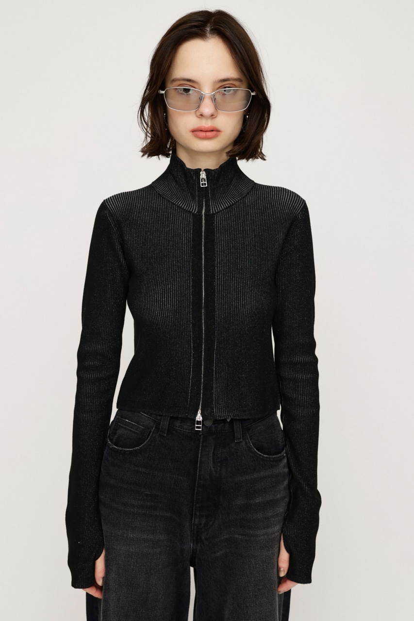SLY | FRONT ZIP H／N RIB トップス (ニット ) |SHEL'TTER WEBSTORE