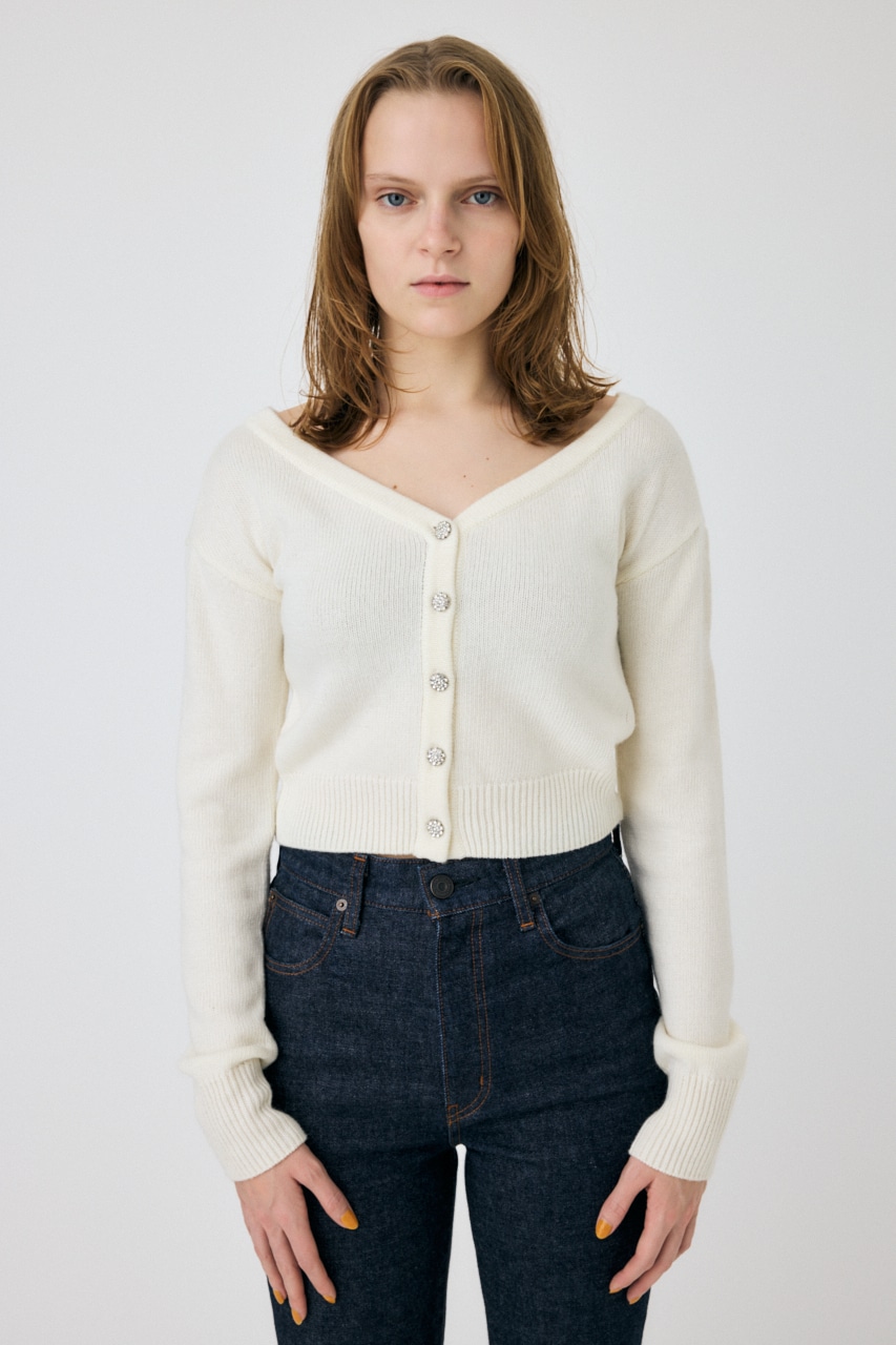 MOUSSY | 2WAY SHORT ニットカーディガン (カーディガン ) |SHEL'TTER