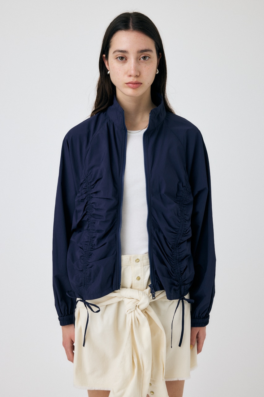 MOUSSY | RIBBON GATHER NYLON ジャケット (ブルゾン ) |SHEL'TTER