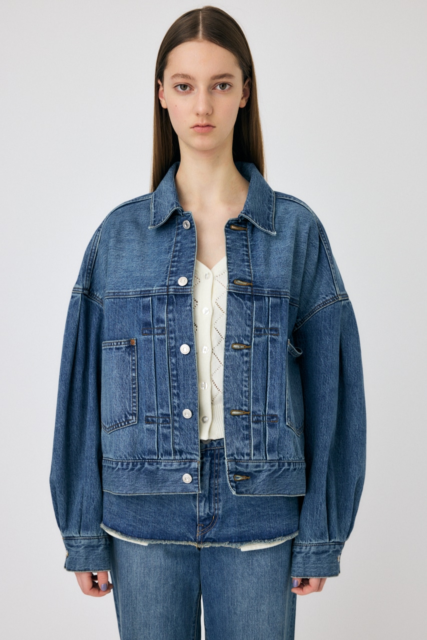 MOUSSY | TUCK SLEEVE デニムジャケット (デニムジャケット ) |SHEL
