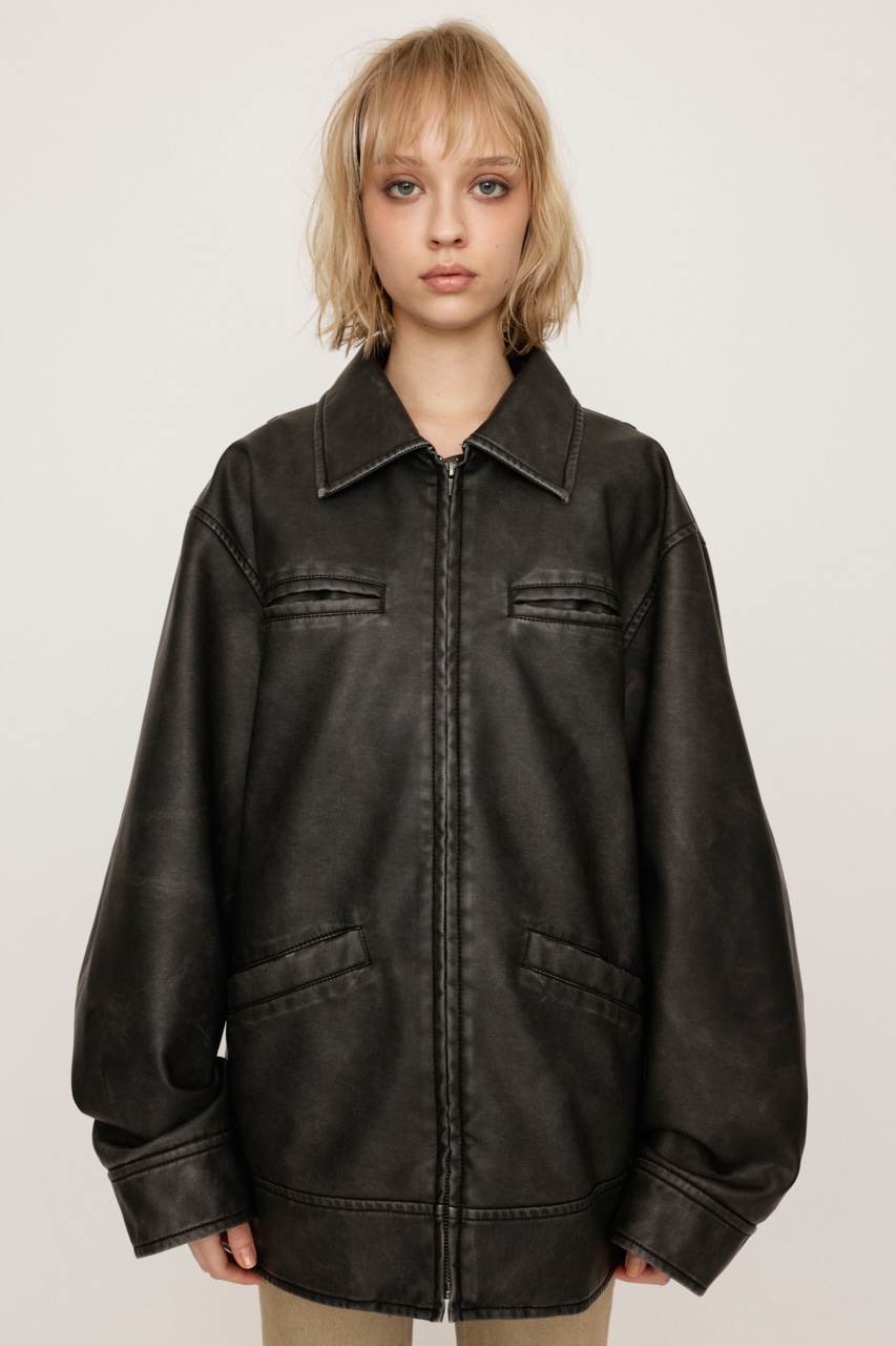 SLY | VINTAGE BOXY F／LEATHER ジャケット (ジャケット ) |SHEL'TTER
