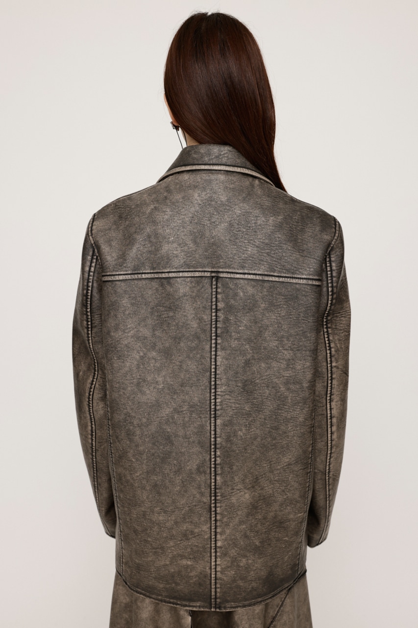 SLY | VINTAGE F／LEATHER TAILORED ジャケット (ジャケット ) |SHEL