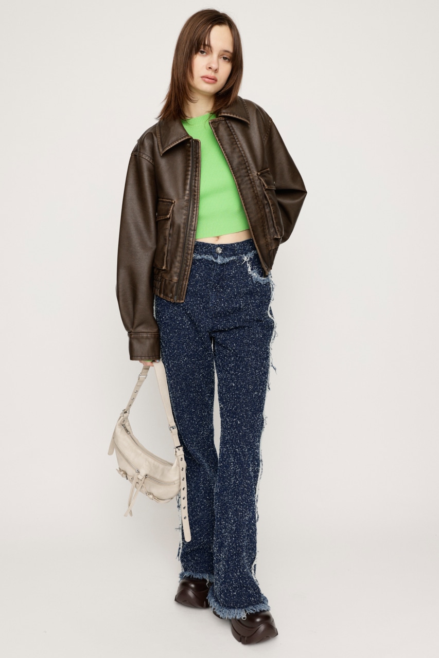 SLY | GRAIN TWEED JW PT-BE (ストレート ) |SHEL'TTER WEBSTORE