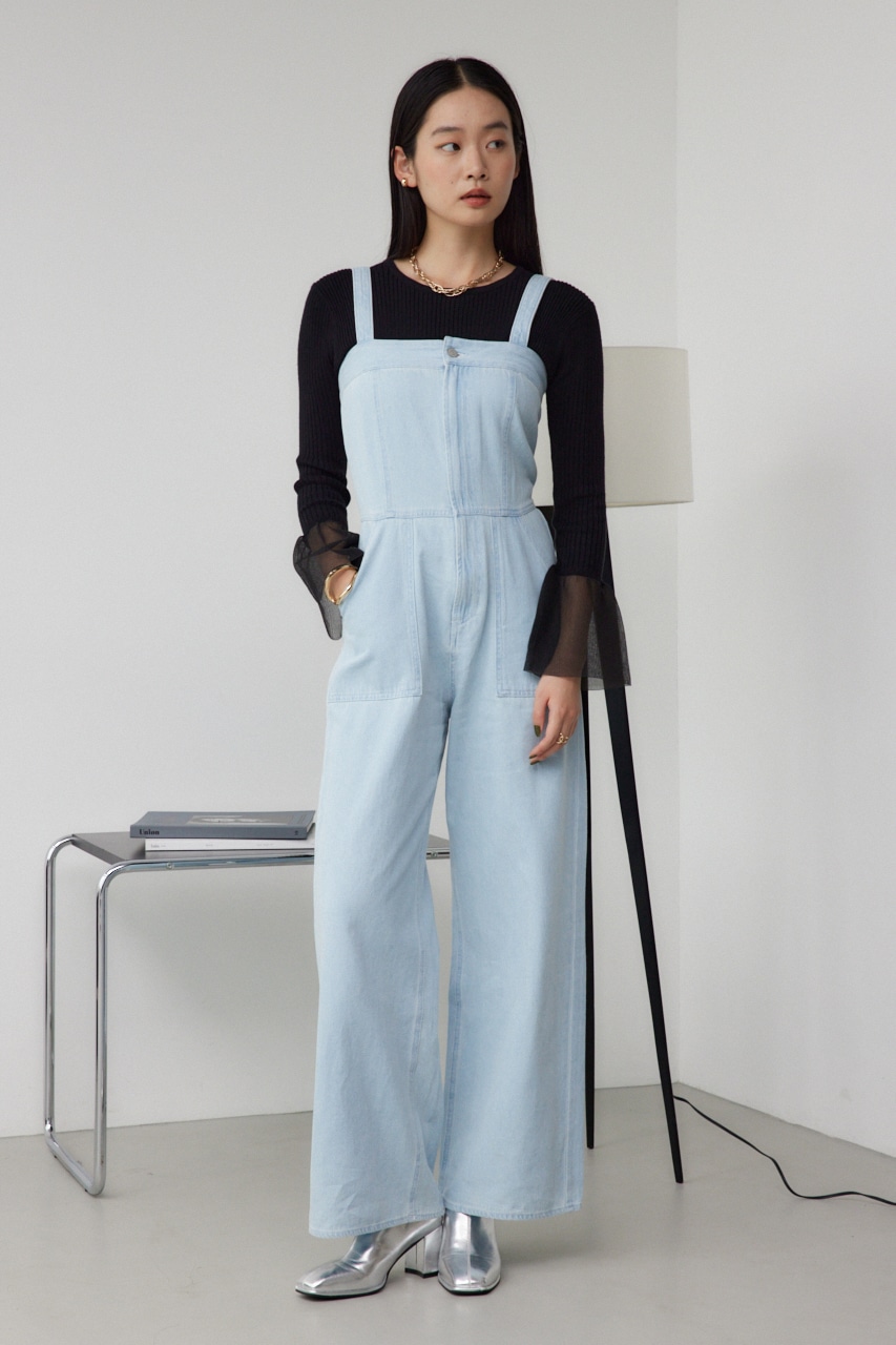 AZUL BY MOUSSY | デニムベアワイドオールインワン (その他デニム
