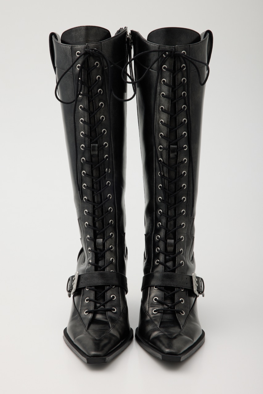 SLY | 【LIMITED ITEM】POINTED LACE UP WESTERN ブーツ (ブーツ