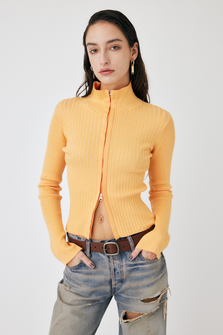 MOUSSY | ZIP UP LS KNIT シャツ (ニット ) |SHEL'TTER WEBSTORE
