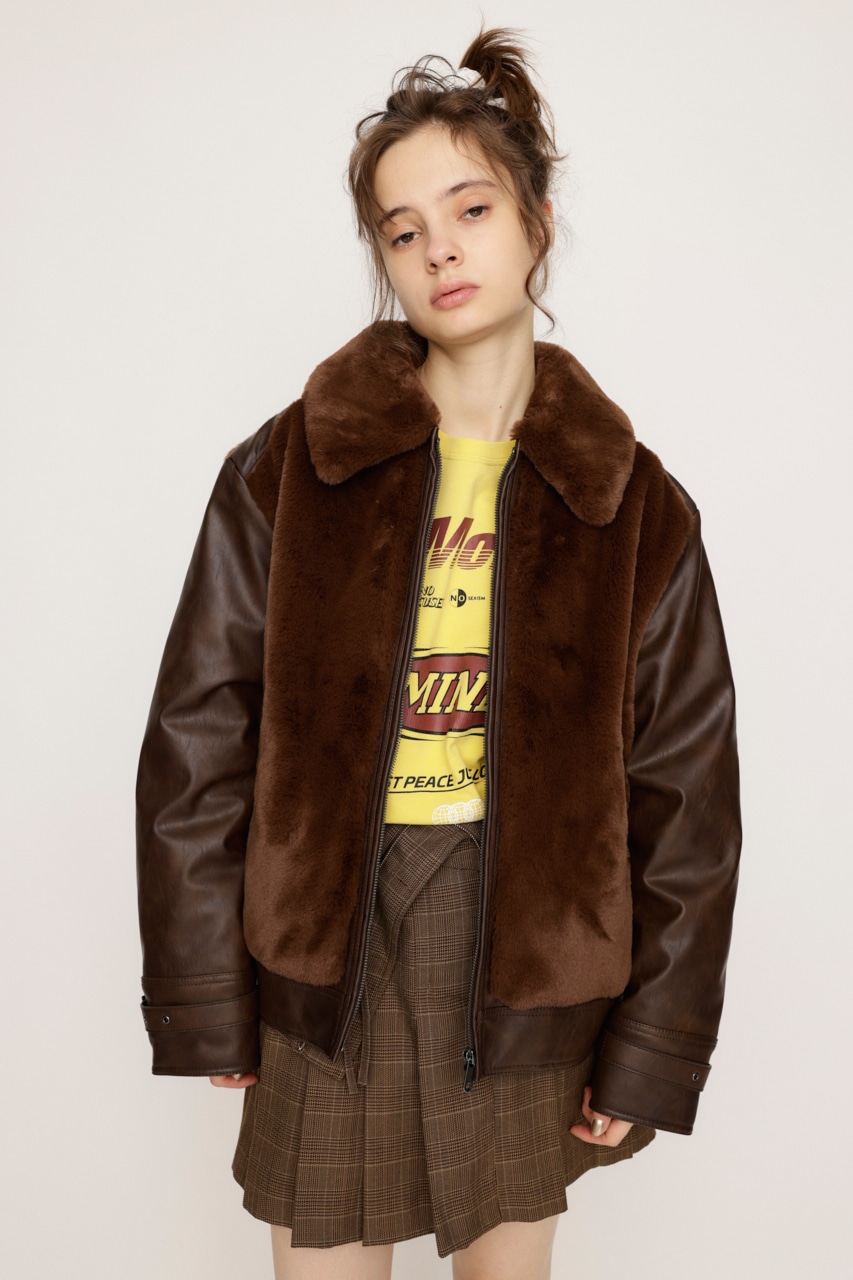 SLY | FAUX FUR DOCKING G-1 ジャケット (ブルゾン ) |SHEL'TTER WEBSTORE