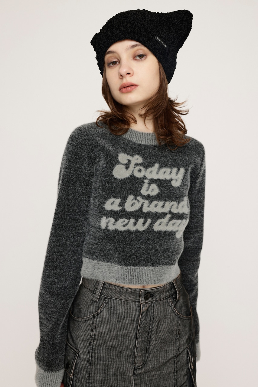 SLY | JQ LOGO MINKY CROP KNIT トップス (ニット ) |SHEL'TTER WEBSTORE