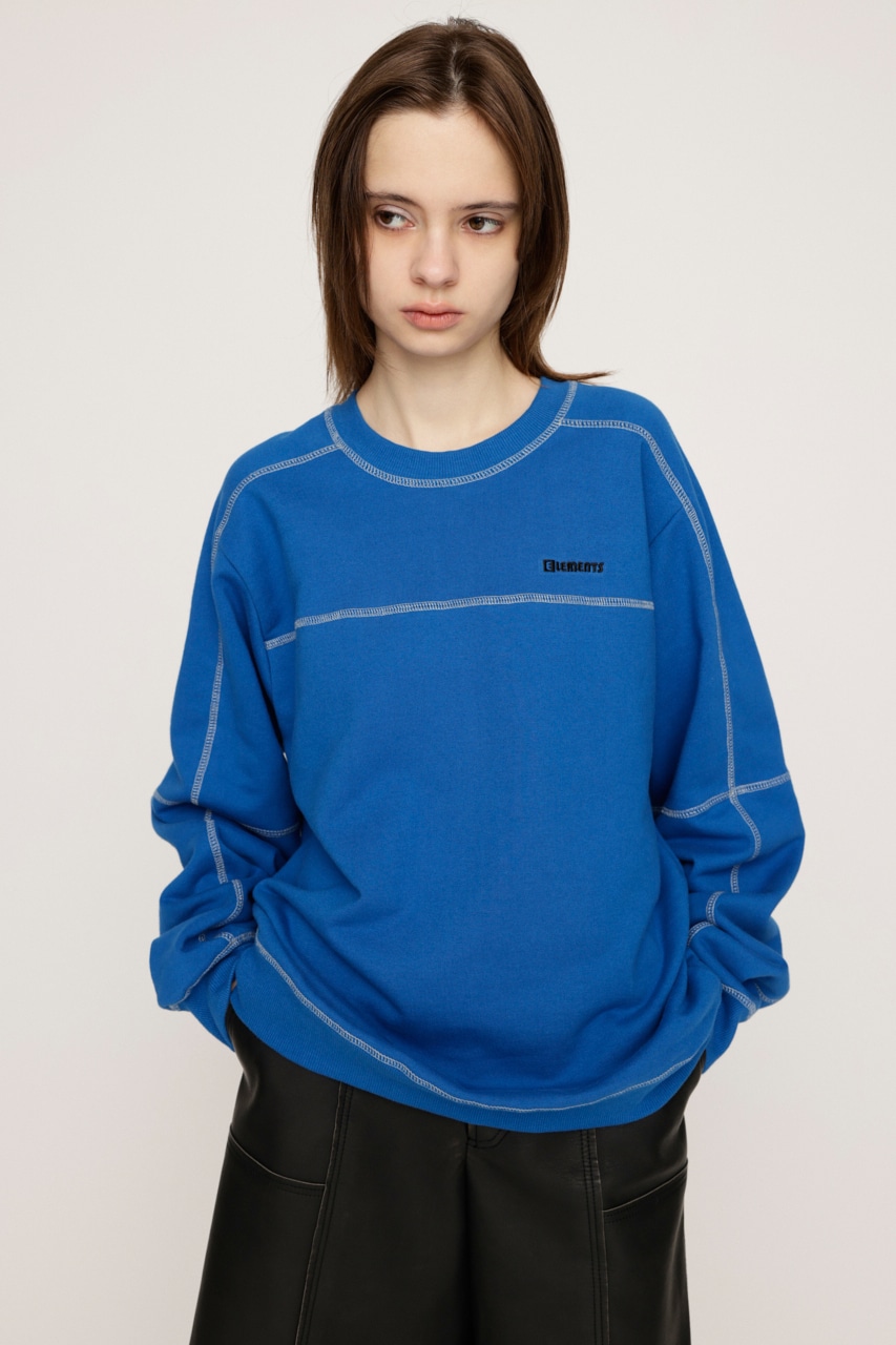 SLY | BI COLOR STITCH SW トップス (Tシャツ・カットソー(長袖