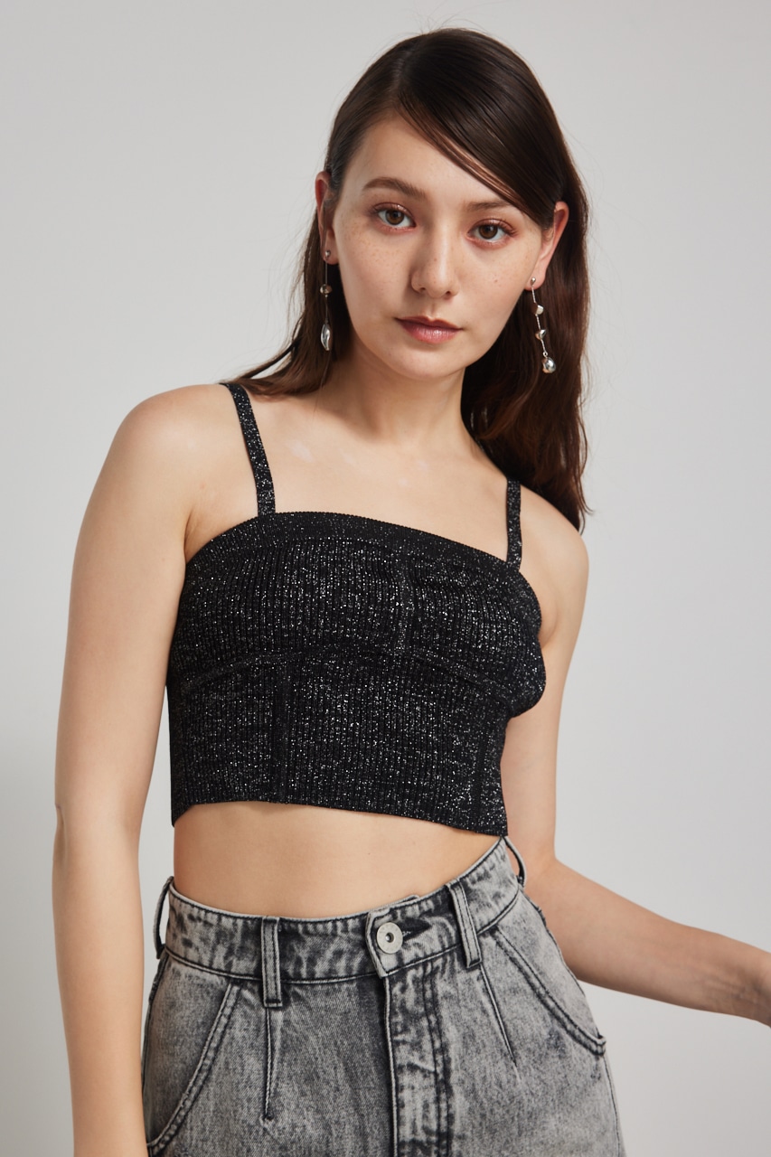 rienda | ビスチェライクKnitベアTOP (ベアトップ ) |SHEL'TTER WEBSTORE