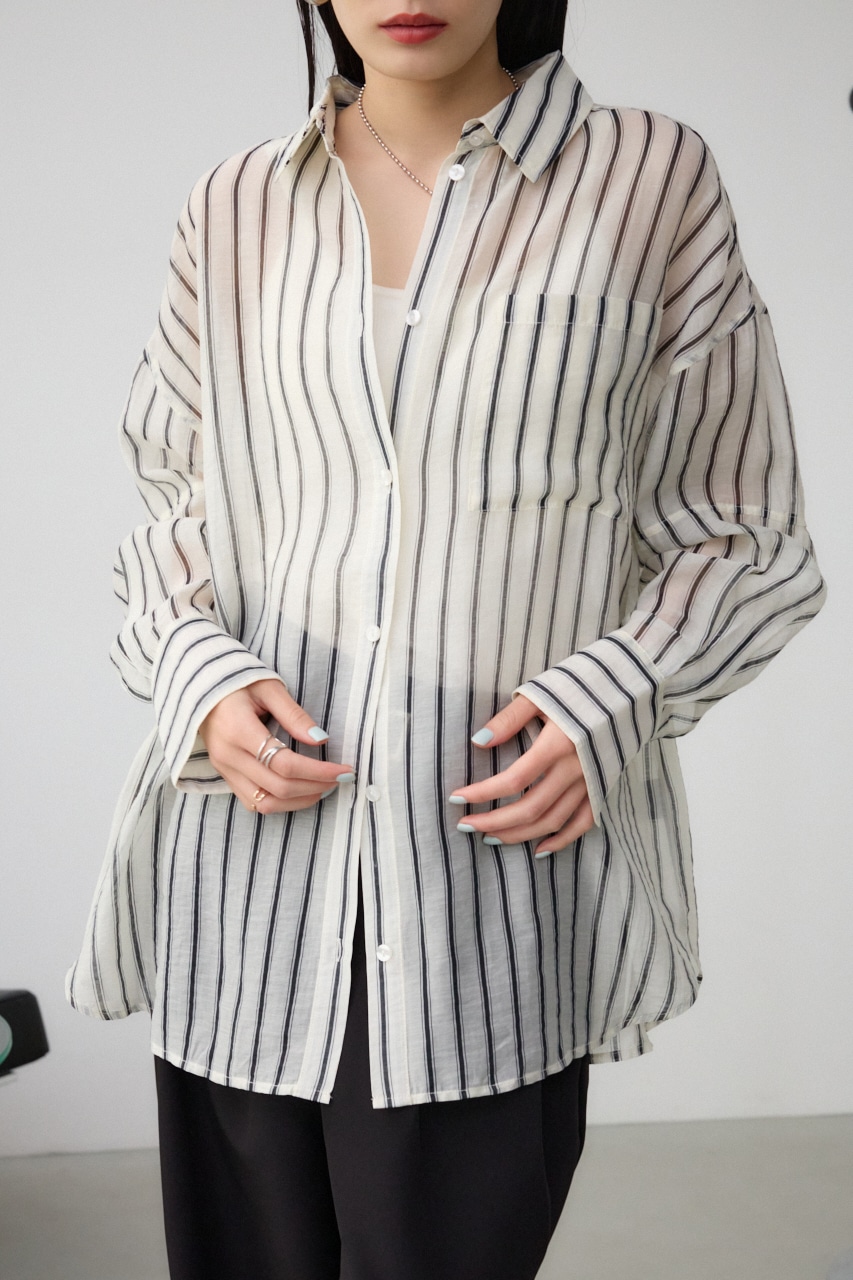 AZUL BY MOUSSY | バックスリットシアーオーバーシャツ (シャツ