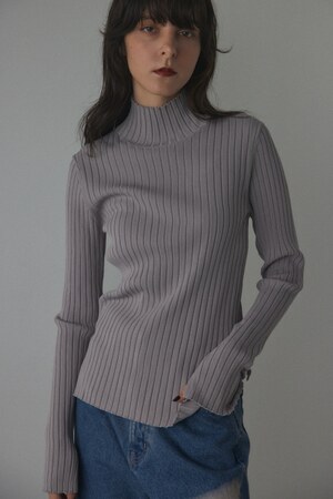 BLACK BY MOUSSY | rib turtle neck tops (ニット ) |SHEL'TTER WEBSTORE