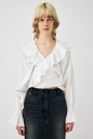 MOUSSY | VOLUME SLEEVE RUFFLE トップス (シャツ・ブラウス ) |SHEL