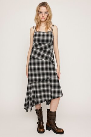 SLY | ASYMMETRY HEM CHECK ワンピース (ワンピース(ミニ・ミディアム