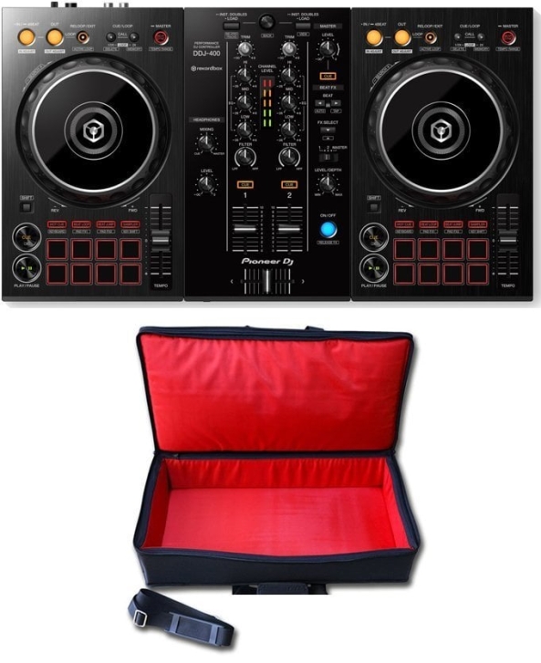 Pioneer DJ DDJ-400 2 Kanal Rekordbox Dj Controller + Soft Case