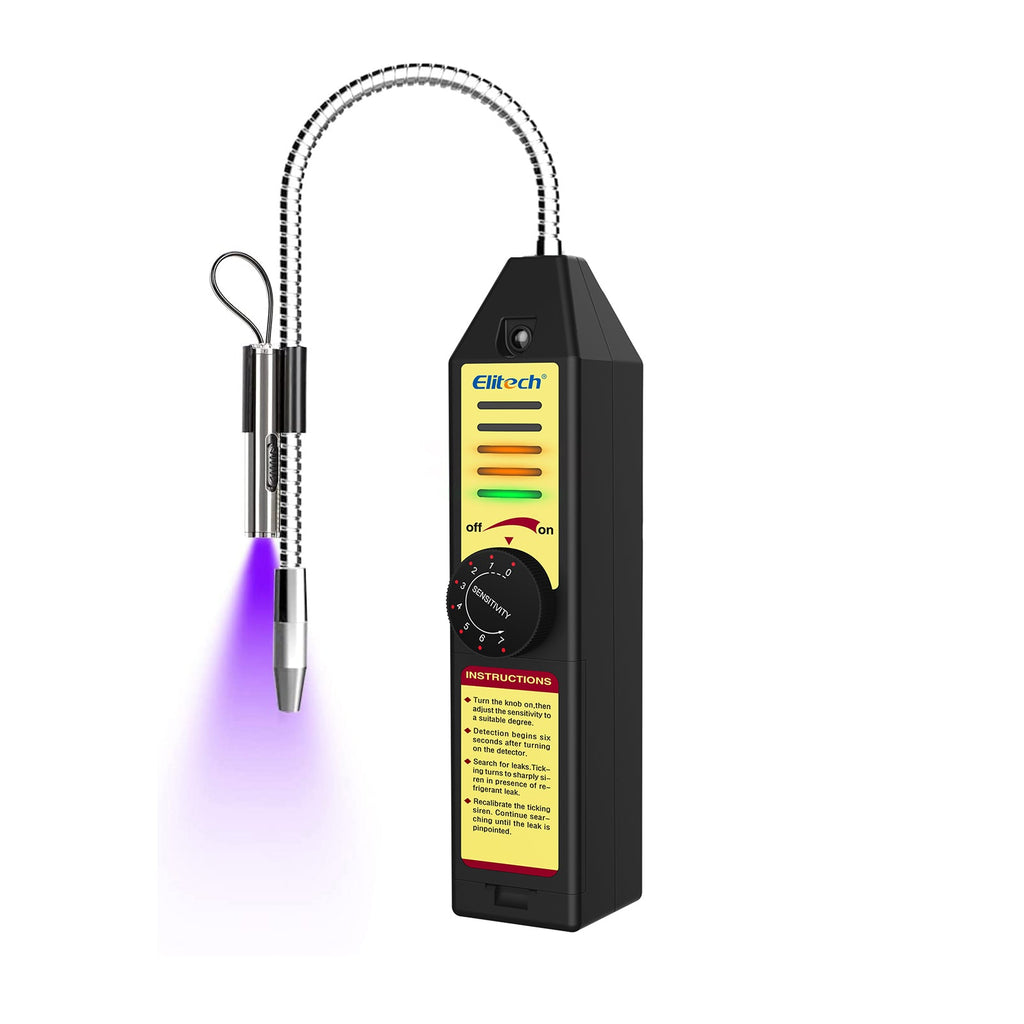 Elitech WJL-6000S Handheld Refrigerant Leak Detector Flashlight