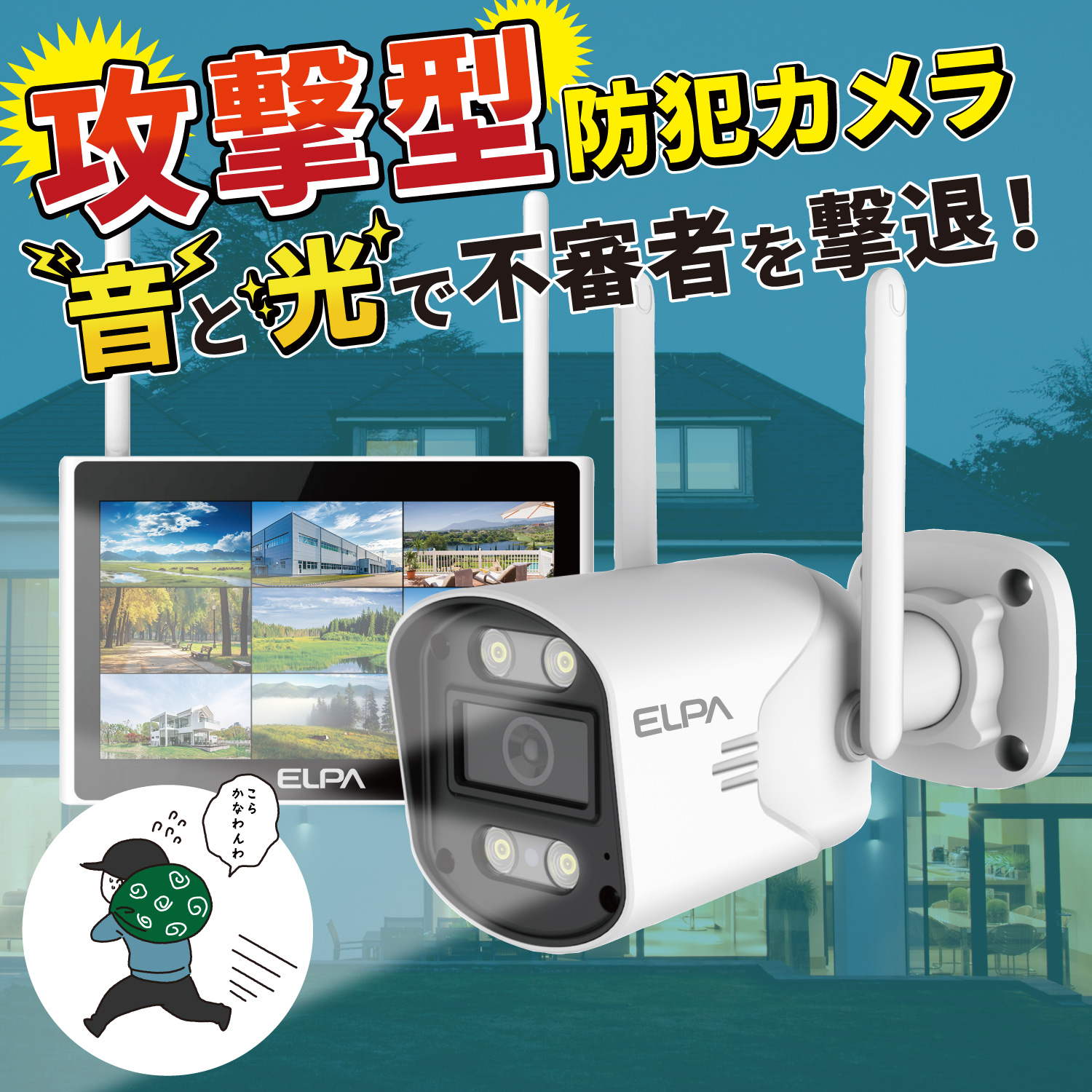 エルパ(ELPA) 防犯士が作ったスゴイ防犯カメラ 屋外用カメラカメラ