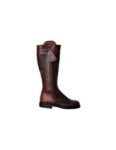 Spanish Riding Boots Greased Skin with Zip
