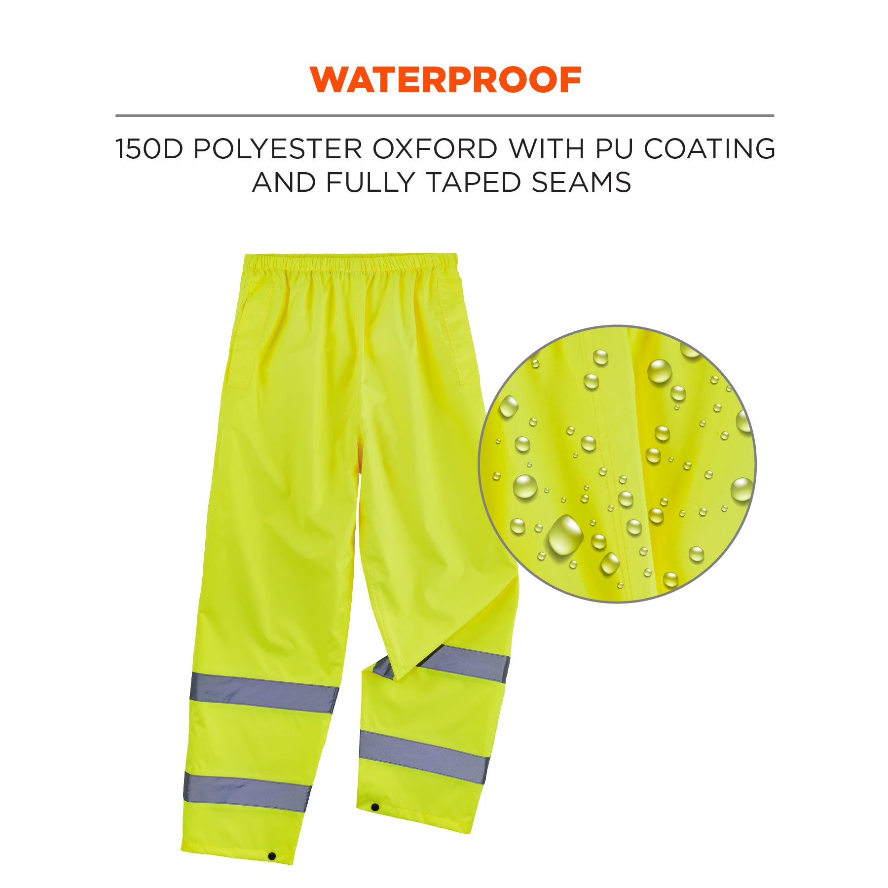 Lightweight Hi-Vis Rain Pants - Class E | Ergodyne