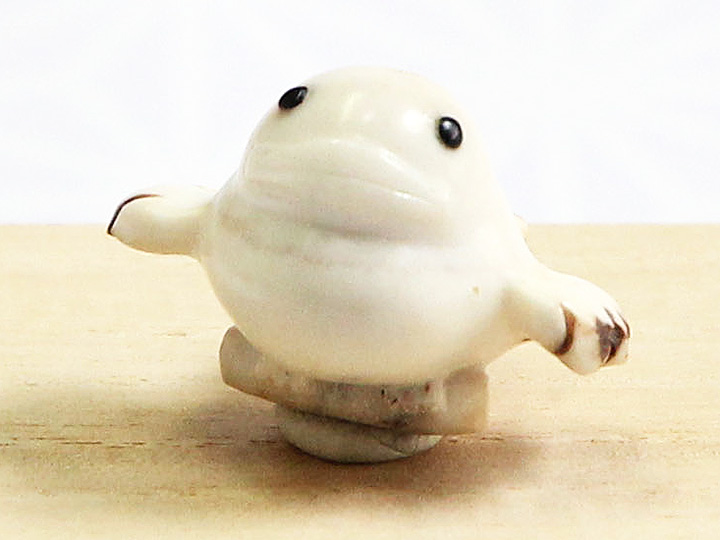 鹿角根付 ふくら雀（鹿角）｜京都の着物和装小物 ゑり正