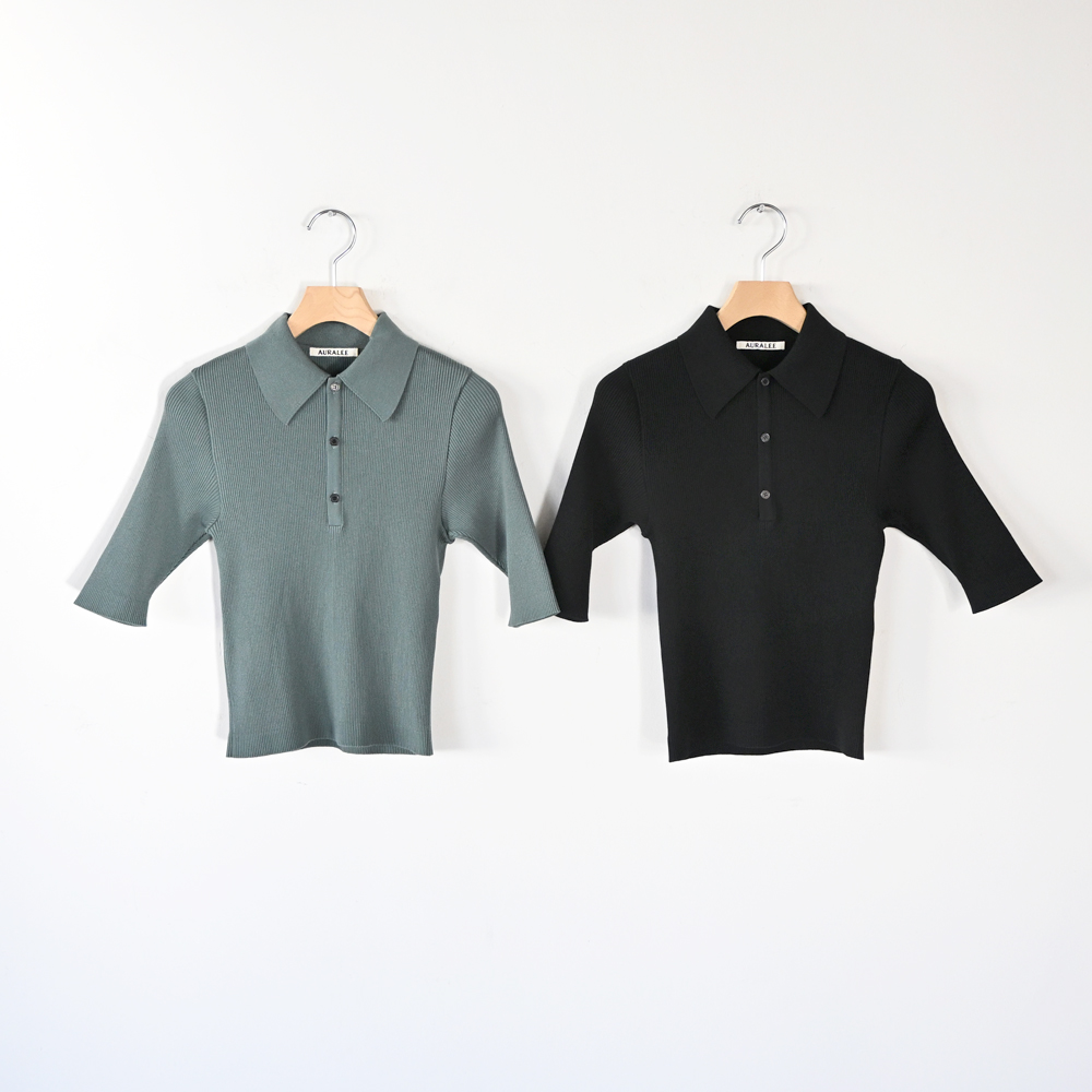 Cotton High Gauge Rib Knit Polo | EUREKA FACTORY HEIGHTS