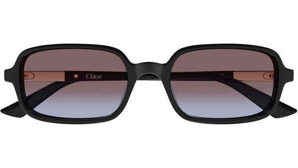 CH0363S Chloé Rectangular Sunglasses 001 Black Burgundy - eye-oo.com